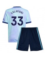 Arsenal Riccardo Calafiori #33 Kolmaspaita Lasten 2024-25 Lyhythihainen (+ shortsit)